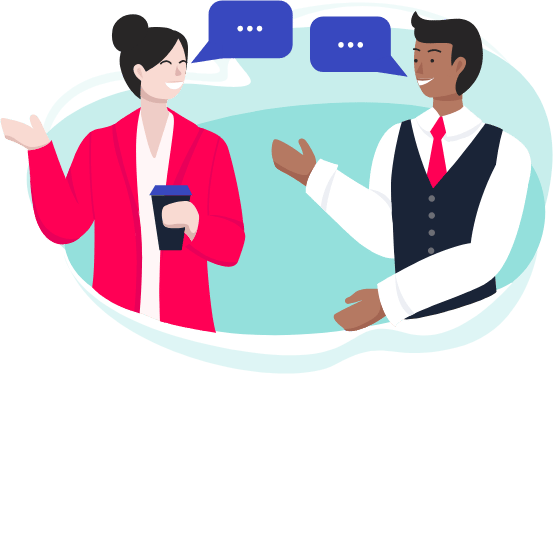 Illustration of hospitality professionals building strategic partnership and collaboration